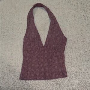 Pull & Bear Purple Halter Top